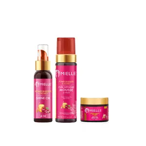 Pomegranate & Honey Haircare Bundle with Mousse, Oil, and Edge Gel