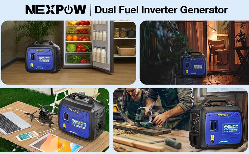 3500W Portable Inverter Generator, Dual Fuel Super Quiet Generator, Eco-Mode Feature, Parallel Capability, EPA Compliant, Lightweight for Backup Home & Camping 4 stars out of 387 reviews (4.0)| 387 ratings