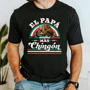 CUSTOM El Papa Mas Chingon Shirt, Dia Del Padre Shirt, Funny Spanish Papá Shirt, Father's Day T-shirt, Eres Mi Heroe Tee, Gift For Dad, Funny Latina Dad Sayings, Spanish Dad Gifts, Feliz Dia Del Padre Tshirt Menswear Top Streetwear Shortsleeve Crewneck