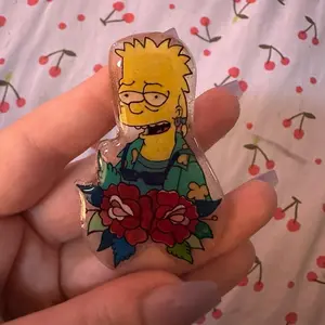 The Simpsons Bart Simpson fan art handmade shrink plastic and resin pin