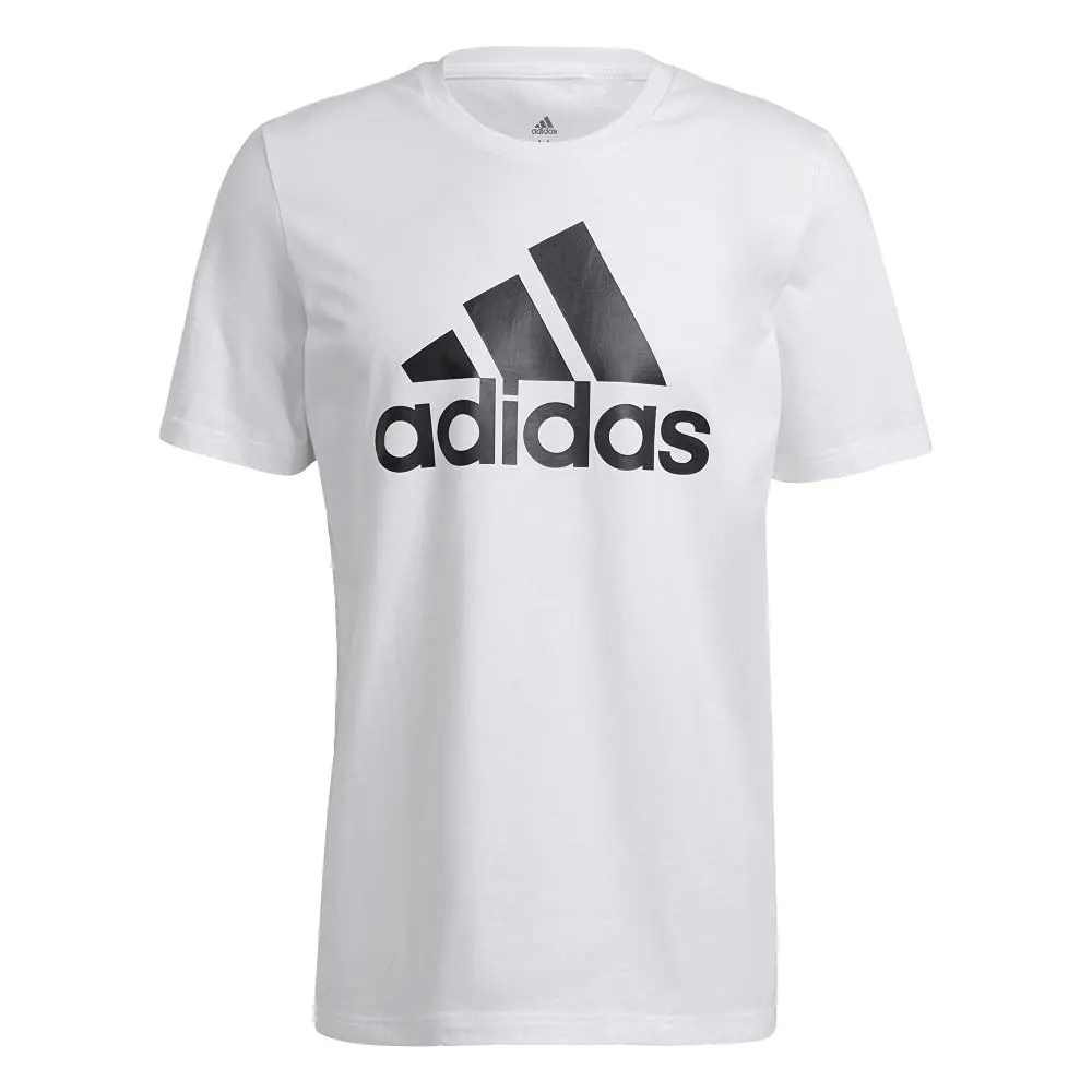 adidas Men's Essentials Big Logo Tee, White/Black, Medium