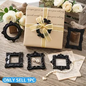 French Mini 3D Floral Frame Decor, Resin DIY Ornament, Perfect for Jewelry Photography, Wedding Seating Cards, Party Decorations