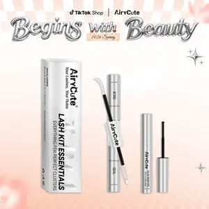 AiryCute Lash Kit Essentials | Strong Hold, Waterproof & Remover-Safe for Flawless Lashes Latex-Free Waterproof Bond Seal & Remover for Sensitive Eyes - Biotin&VE Ingredients - Long Lasting Formula - Pool-Proof Rainy Day Proof #SummerVibes