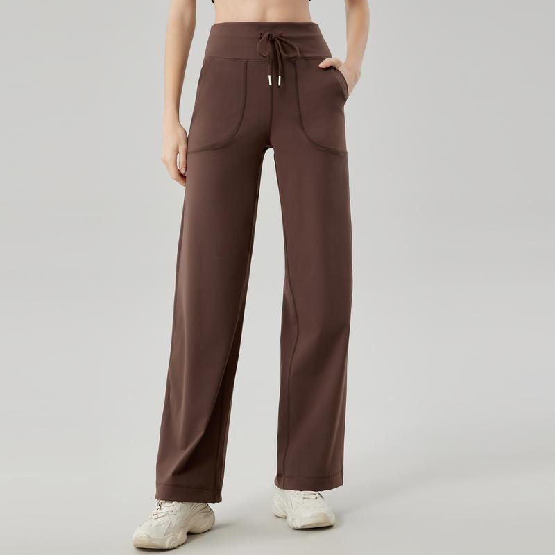 Comfy Leisure Pants Women's High Waisted Wide Leg Pants Soft Lightweight Sweatpants for Women   leg plain work pant loose wide leg  pant   sweatpants outfit comfort  sweats Bottoms Womenswear Basic Minimalist White cargo gym yoga rag  bone  sweatpants