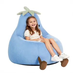 31" Bean Bag Chair for Kids & Teens - Memory Foam Filled Bean Bag Chair with Side Pocket - Ultra Soft Fabric Bean Bag Sofa for Bedroom & Playroom