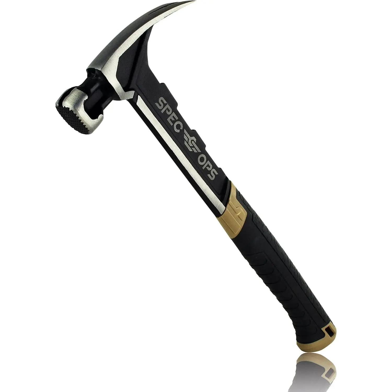 22oz Carpentry & Demolition Framing Hammer - Drop Tested, Nail Holder, Rip Claw, Milled Face, Nail Driving, Shock Absorb Design