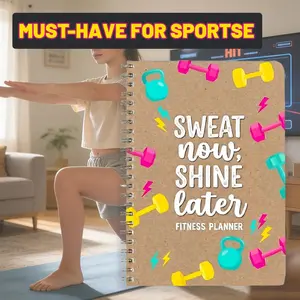 2026 A5 Undated Fitness Planner for Athletes – Workout & Weight Tracking Journal, Gym & Home Training Notebook with Stickers, 12-Week Body Transformation, Daily Strength, Cardio & Exercise Plan Gift