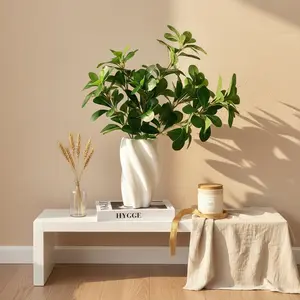 Eco-Friendly Polyscias Fruticosa Artificial Greenery Faux Botanical Recyclable Wedding Decor Sustainable Forest Style Displays Photography Props - Decorative