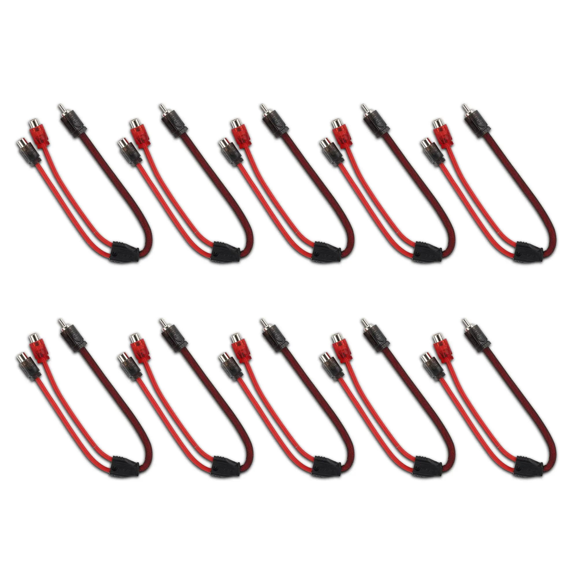 Level 2 RCA 100% OFC Y Connector – 1 Male / 2 Female (10-Pack) R1M2F.10PK