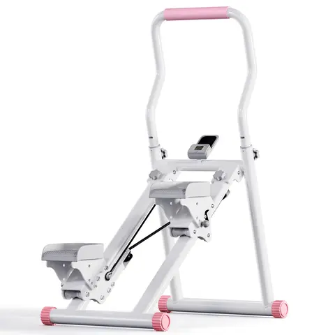 Dland Stair Stepper with Handrails – Multi-Speed, Foldable, Digital Display, Phone Holder, Reinforced Steel Frame – Home Gym Equipment