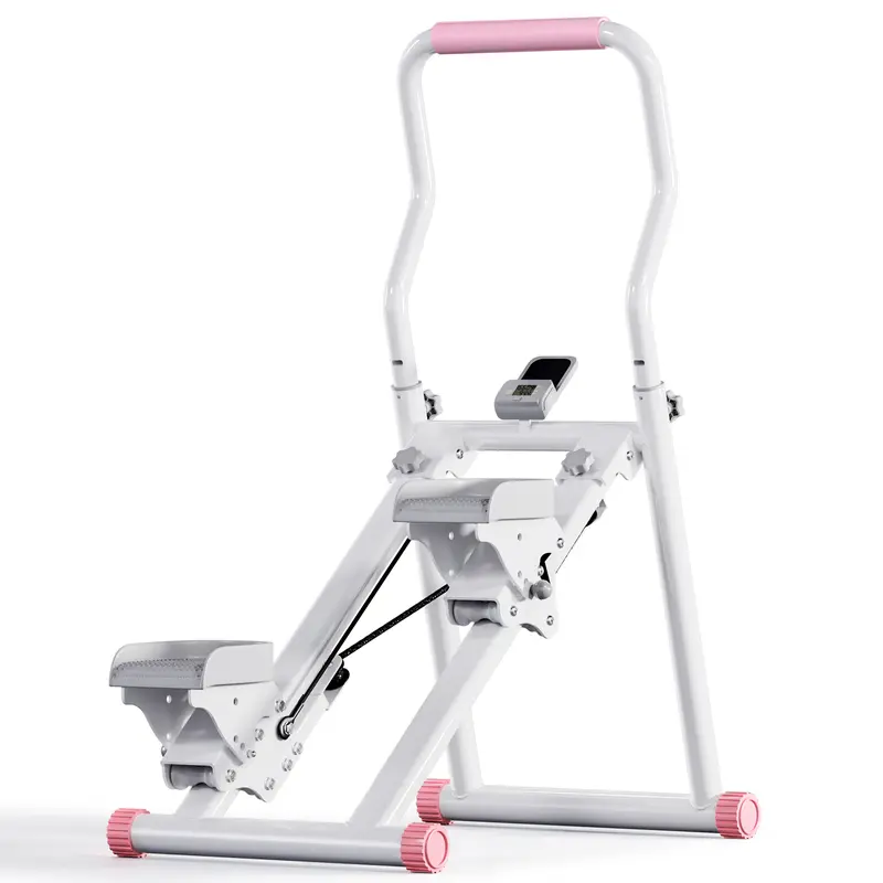 Dland Stair Stepper with Handrails – Multi-Speed, Foldable, Digital Display, Phone Holder, Reinforced Steel Frame – Home Gym Equipment