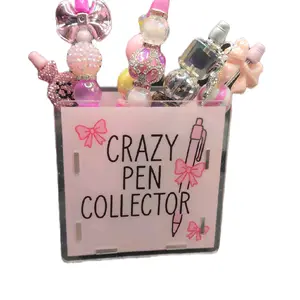 CRAZY PEN COLLECTOR  HOLDER  Acrylic Pen Box Organizer – Perfect Stocking Stuffer & Coworker Gift!  Cute acrylic box to hold your pens
