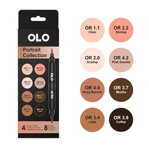 OLO Portrait Alcohol Markers - 8 Colors 4pc. Set 6