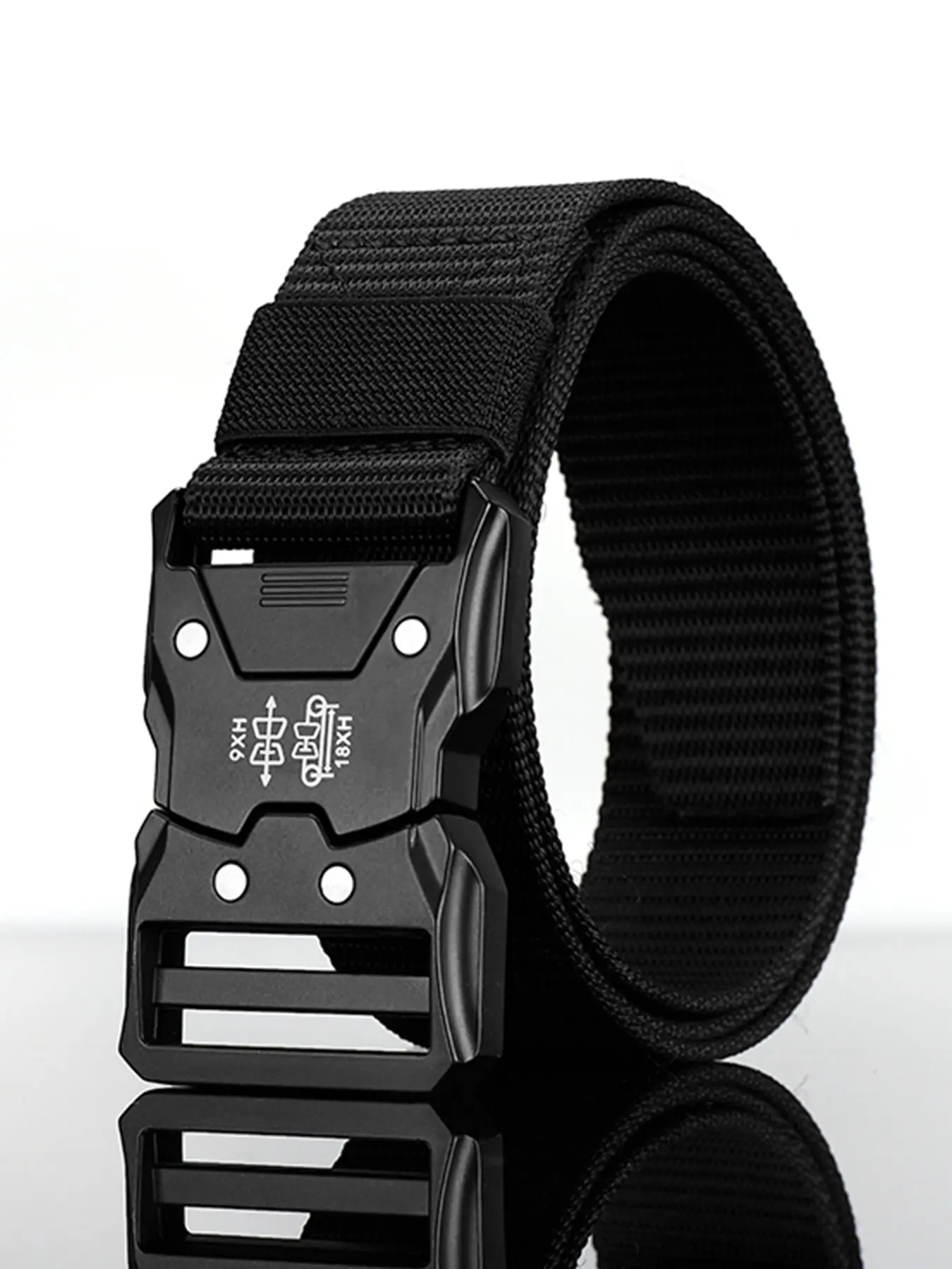 Unisex Tactical Nylon Durable Belt, Quick-Release Buckle Design, Adjustable Fit Waistband for Outdoor & Daily Use, Versatile Pants Strap