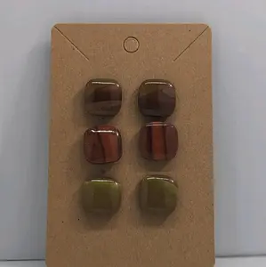 Mocha vibes stud set