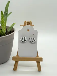 Simply Shells Studs - Polymer Clay Earrings