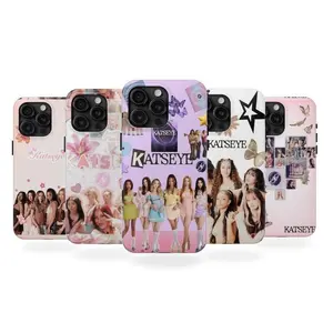 Y2k Aesthetic Pop Girl Group Katseye Kpop Music Band Fan Art Drop Protection Tough Phone Case Trendy Stylish Hard Protective Cover Gift for iPhone 11 12 13 14 15 16 17 Pro Max Plus