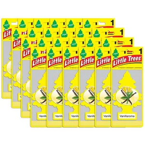 Little Trees VanillaRoma Air Freshener 24 Packs for Car Truck Home Office Freshener Refills Compact Size Easy to Use VanillaScent