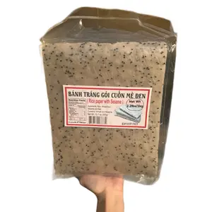 Sesame Rice Paper Instant  2.2.lbs/bag - Bánh Tráng Mè Cuộn 1Kg/xấp