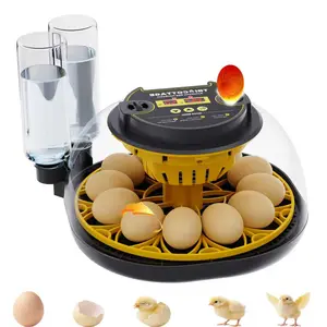 incubator，12-Egg Capacity Home Incubator, Automatic Egg Turning Incubator with Temperature and Humidity Display and Egg Candler, Dual-Zone Humidification Capability