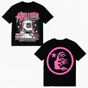 Hellstar Graphic Logo Double Sided Unisex White T-Shirt, Trendy Streetwear Tee Gift For Men Boyfriend Him