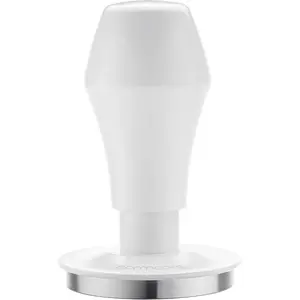 51mm Espresso Coffee Tamper V4, Spring  Tamper With Stainless Steel Flat Base, 15lb / 25lb / 30lbs Replacement Springs, Anodized  Stand, Non-stick coating White