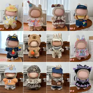 Labbub Doll Fashion Clothes Set, Doll Clothes Outfit, Replaceable for 17cm Labbub Figures, No Doll Included, Ideal for Rubber Dolls