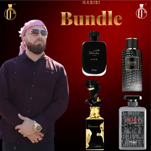 Habibi Bundle | Lattafa His Confession + Mast Perfumes Rome + Rasasi Hawas Black + Afnan Zimaya Cult | Men's Fragrance | 100 ML | Eau De Parfum | Pineapple - Wild Lavender & Floral