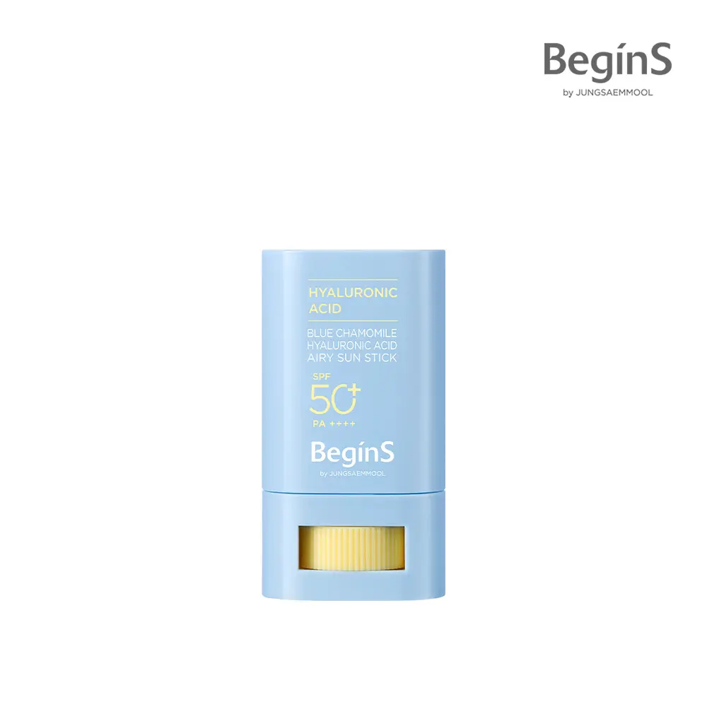 BeginS Hyaluronic Acid Blue Chamomile Airy Sun Stick SPF 50+ Broad Spectrum 15g Sunscreen