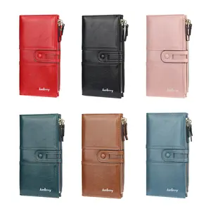 Women Fashion Comfort Elegant Long Wallet, PU Leather Zippered Closure Purse,Versatile Accessory for Casual and Special Occasions