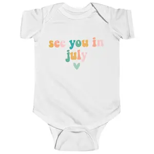 See You In July Pregnancy Announcement Baby Onesies - Coming Soon Baby Bodysuit - Pregnancy Baby Reveal
