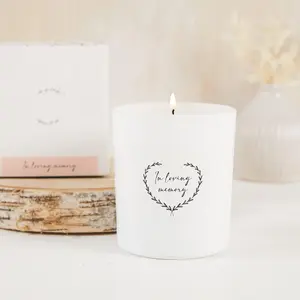 'in Loving Memory' Soy Wax Remembrance Candle - Sympathy , Memorial to Light in Memory of a Loved