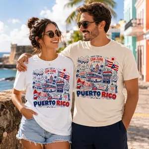 First Time In San Juan Puerto Rico T-Shirt PR Viral Meme Video Song Vacation, Puerto Rican Boricua Pride Gift Unisex Tee