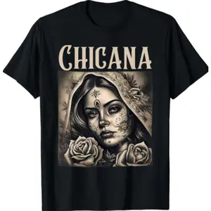 Chicana Chola Style Lowrider Clothes Mexican American Latina T-Shirt, Womenswear Clothe Top Underwear