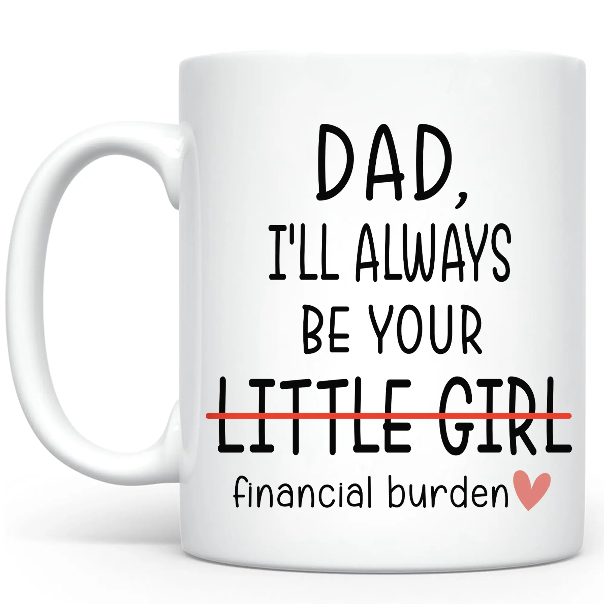 I Will Always Be Your Financial Burden Mug, Funny Mug For Dad , Gift Cup To Dad, Funny Financial Burden Daughter Mug For Dad, Christmas Gifts For Him