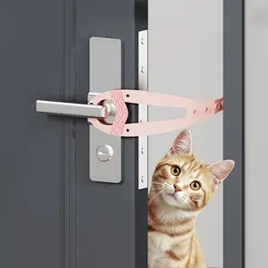 Adjustable Pet Door Lock for Cats, Allows Free Entry and Exit, No Drilling Required, Designed for Air-Conditioned Homes