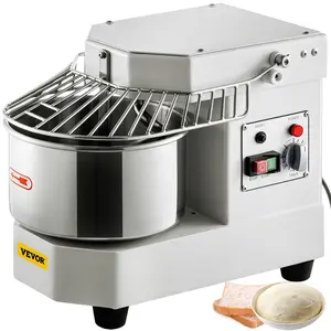 【Summervibes】VEVOR Commercial Food Mixer,  7.3Qt Capacity, 450W Dual Rotating Dough Kneading Machine with Food-grade Stainless Steel Bowl, Security Shield & Timer Included, Baking Equipment for Restaurant Pizzeria