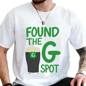 Found The G T-Shirt Funny St. Patrick's Day Split The G Tee Made In USA For Women For Men [CoreVarsity.us 180G/230G 100% cotton short-sleeve/hoodie, soft and comfortable]