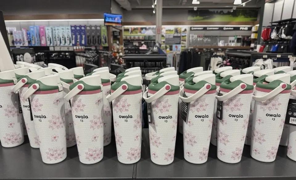 Owala 30oz Zalea Masters Golf Insulated Water Bottle FreeSip Sway Theme Model Leak Proof Built In Straw BPA Free Double Wall Travel Sport Hydration