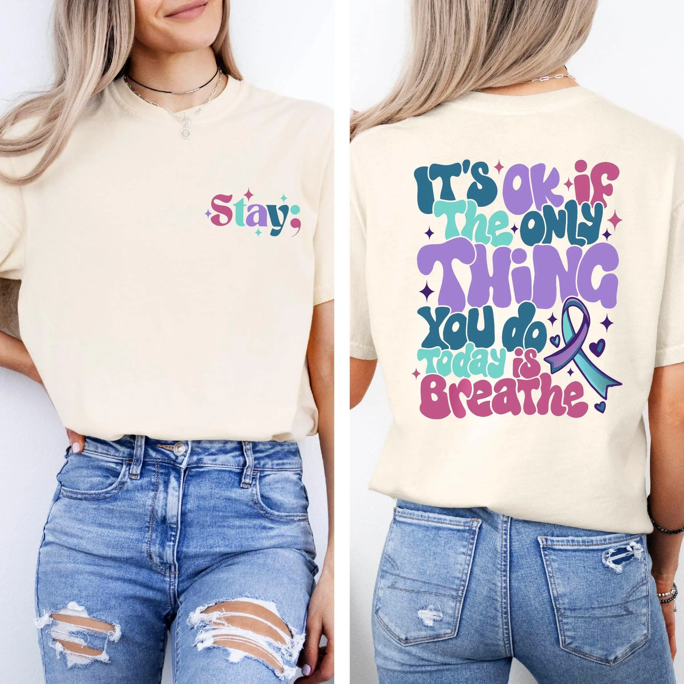 Suicide Prevention Comfort Colors Shirt, Awareness T-Shirt, Mental Health Stay You Matter Tee, Support Shirts