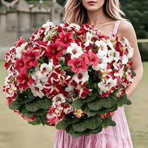70 branches of colorful artificial flower-patterned petunias and daisies, festival decoration flowers. Suitable for outdoor garden decoration, decoration in spring and summer seasons, artificial flowers suitable for indoor/outdoor decoration, suitable for