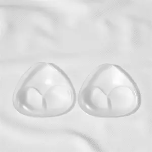 Women's Bra Inserts, Triangular Silicone Detachable Push-Up Pads, Waterproof Reusable Chest Padding, Soft Flexible Removable Inserts for Swimsuits Bikinis & Sports Bras