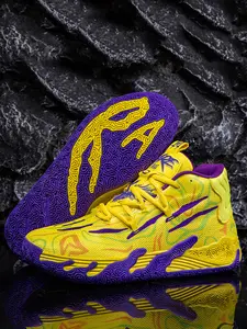 Colorblock Patchwork High Top Basketball Shoes, Athletic Basketball Shoes, Casual Sporty Breathable Non-slip Wear-resistant Sneakers, Basketball Shoes for Men & Women, Sports Shoe