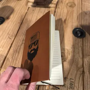 Leatherette Engraved Journal Notebook, Ideal for writing and reflection.