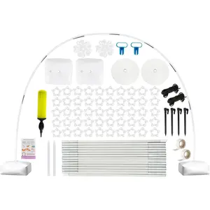 Balloon Arch Kit, 10ft Wide & 9ft Tall Balloon Arch Stand with Base for Graduation Wedding Birthday Baby Shower Decorations (White)