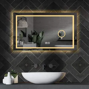 Vanity Bathroom Diming LED Touch Mirror Light Wall Mounted Mirror Antifog