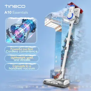 Tineco A10 Essentials Cordless Stick Vacuum Cleaner, Lightweight and Quiet, Powerful Suction, Converts to Handheld Vacuum with Attachments, Wall-Mounted Dock