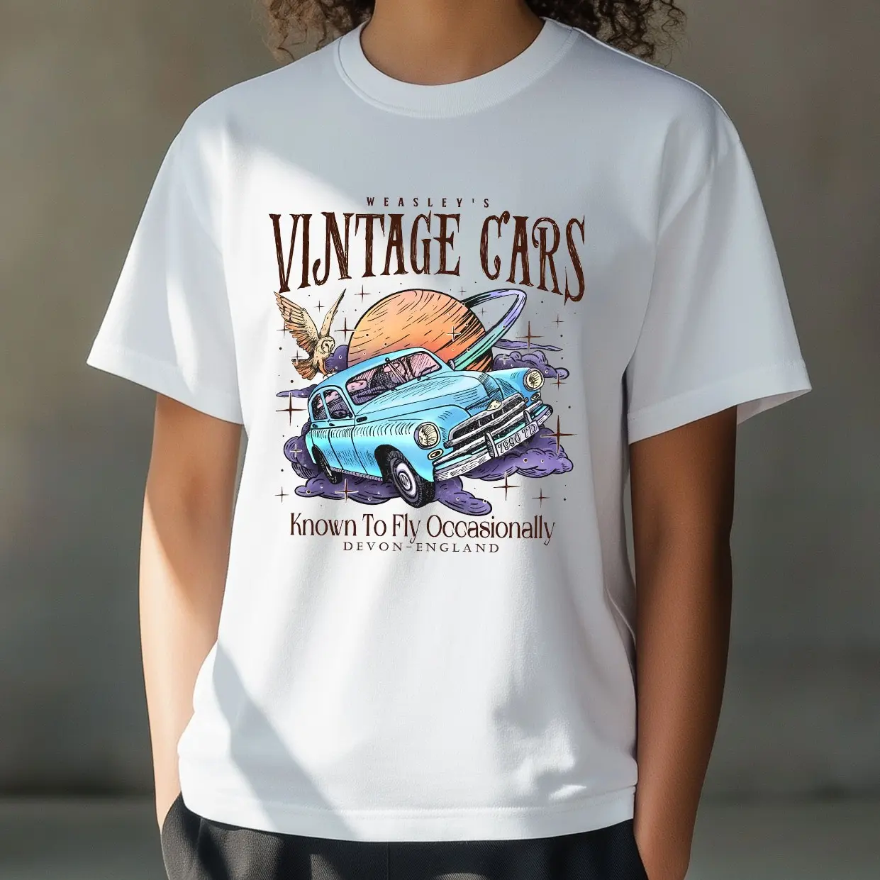 Wizard Flying Car Unisex T-Shirt, Western T-Shirt, Western Graphic, Meme Shirt, Graphic T-Shirt, Shirts For Women, Graphic Tee Y2K, Vintage Graphic Tee, Car Shirt