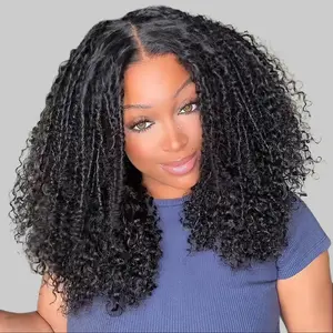 20‘’=$139 | Glueless Bohemian Curly Transparent Full Lace Frontal Boho Kinky Curly 7*5 Pre-Cut Lace Human Hair Wig Flash Sale