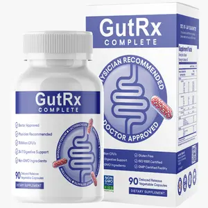 GutRx COMPLETE – Enteric Coated, 78 billion CFUs Probiotic, Prebiotic & Postbiotic for Complete Digestive Support, Great After Medical Treatments, With Anti-Inflammatory Strains to Support Microbiome Diversity, 90 Capsules